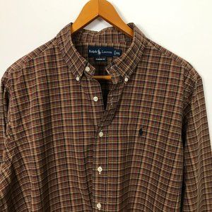 Ralph Lauren Cotton Plaid 2XL Button Shirt